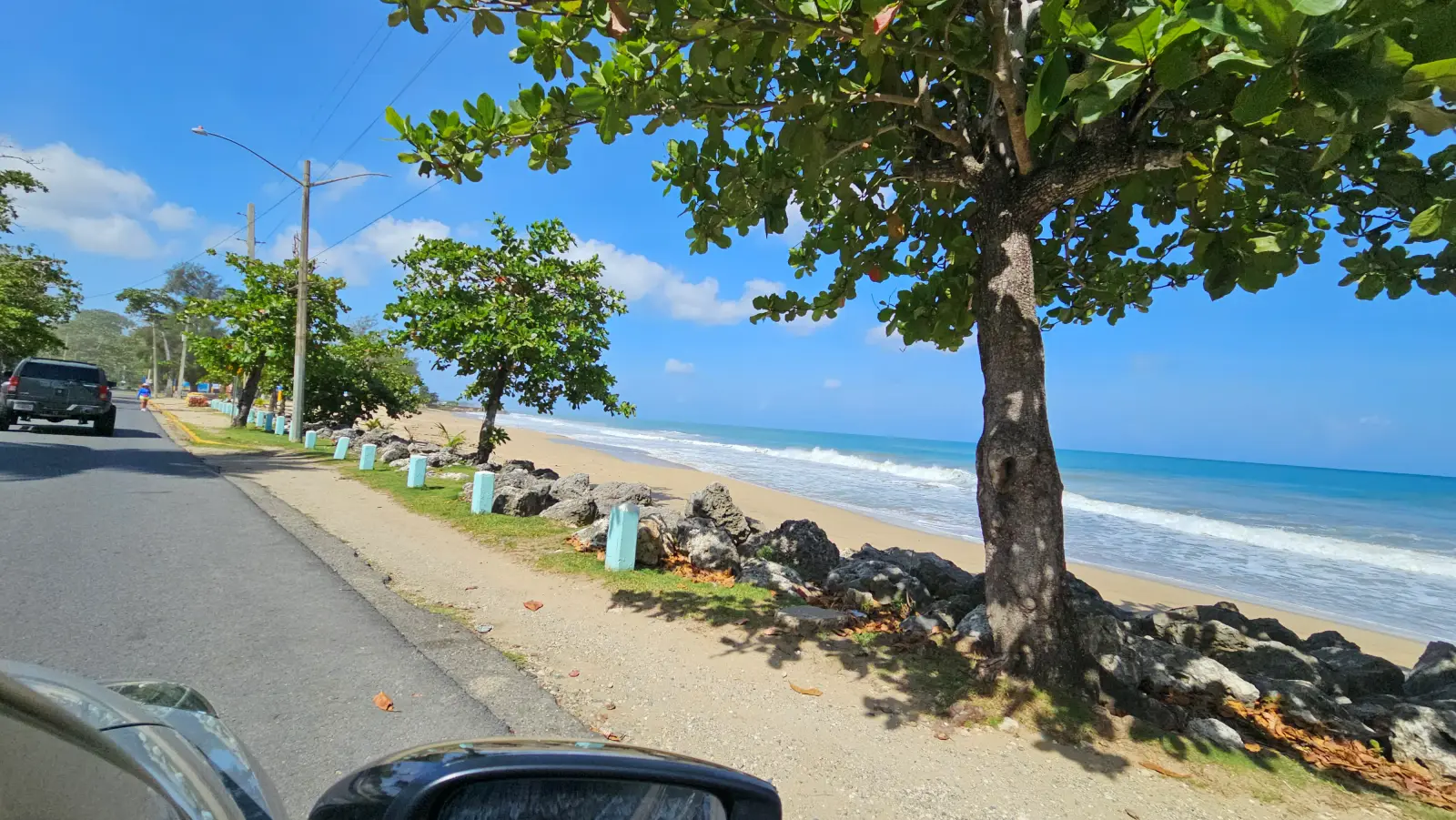 Aguadilla, Puerto Rico street along the shore