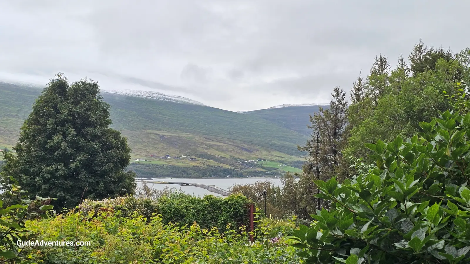 Akureyri Botanical Gardens view down to the fjord