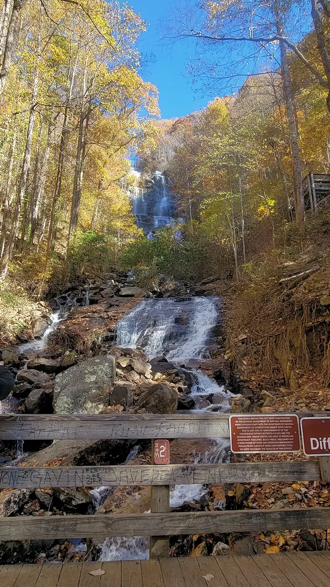 View from Amicalola Falls  back towards the trail head,