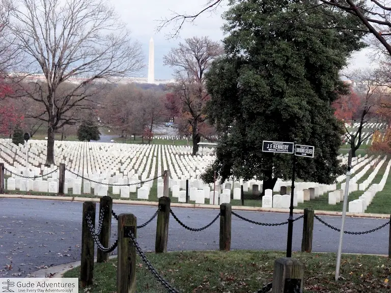 View of the Washington Monument from the Arlington Cemetery