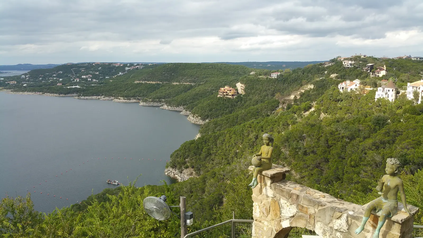 View of Lake Travis from the Oasis restaurant.