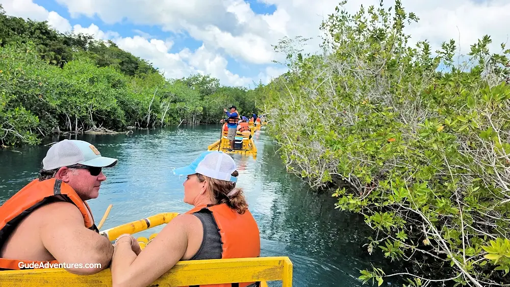 Floating down the river from Lo-Ha to the Bacalar Lagoon