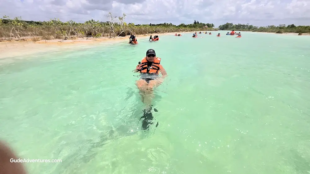 Floating through the Bacalar Rapids