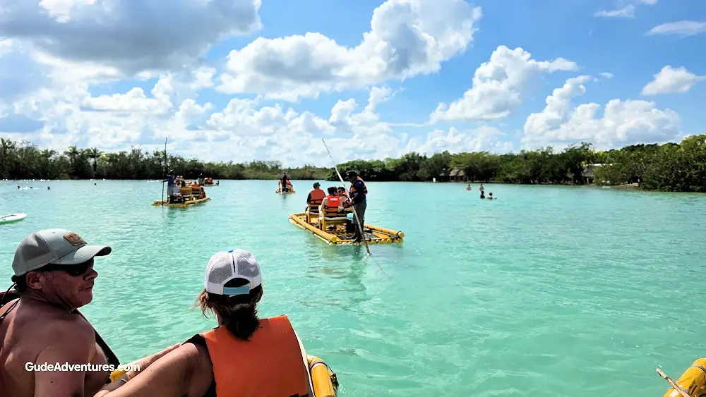 Rafting on the Bacalar Lagoon
