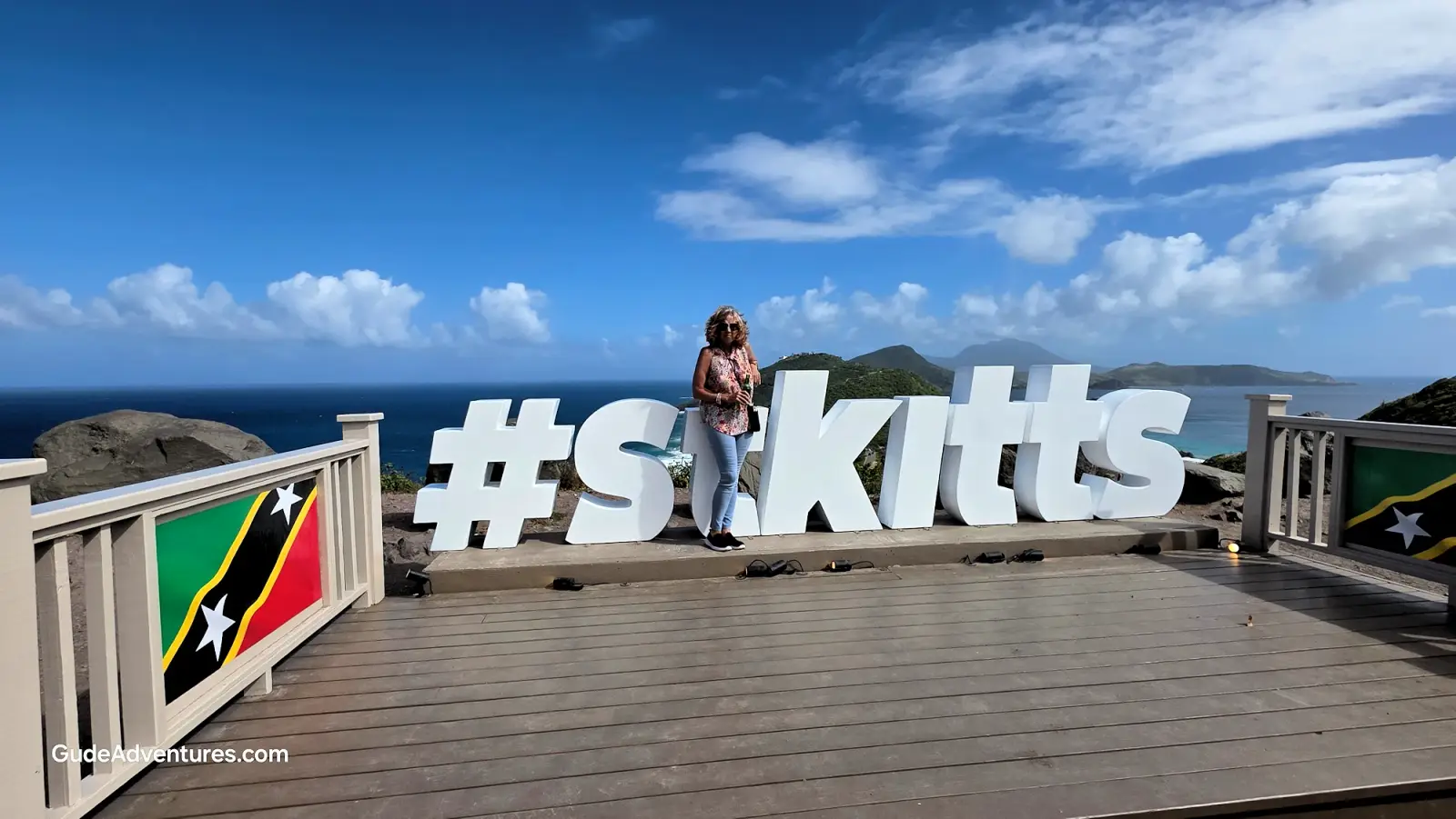 St Kitts sign at Timothy Hill Overlook