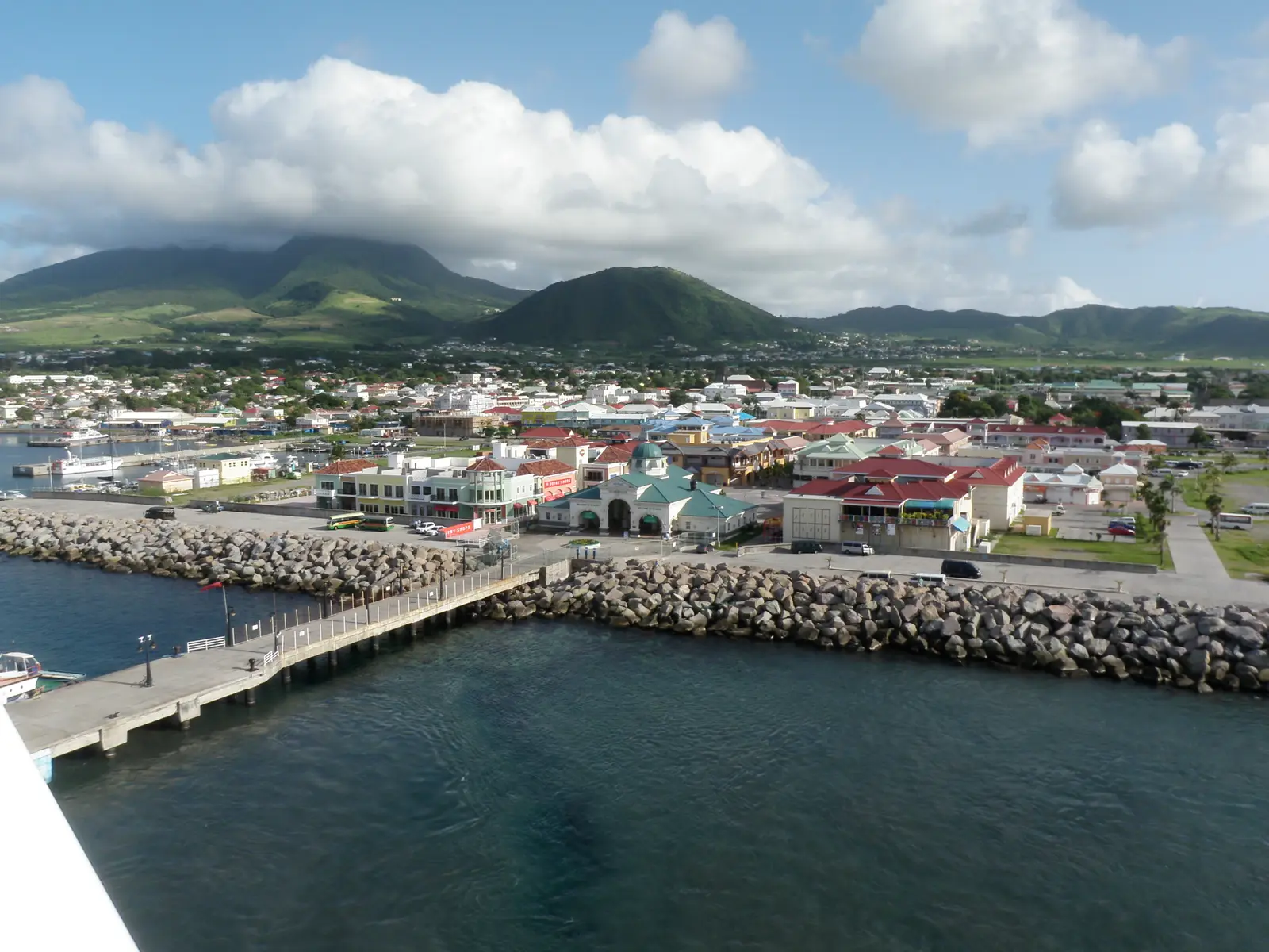 The cruise ship dock at St Kitts