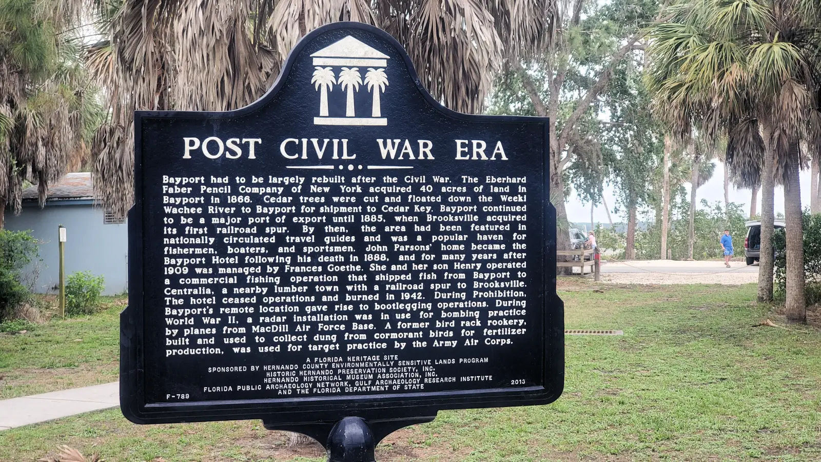 Historical marker at Bayport