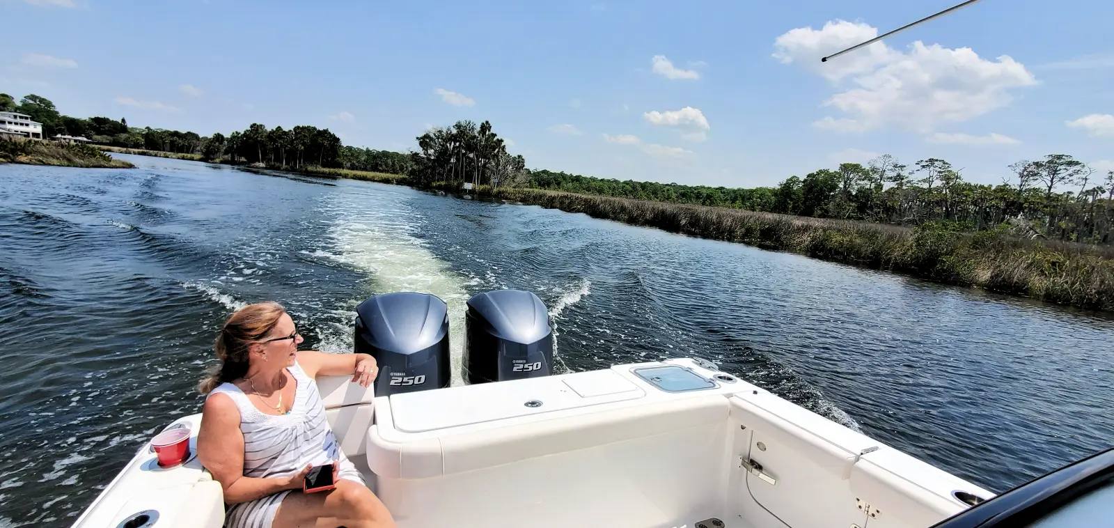 Boating on the river