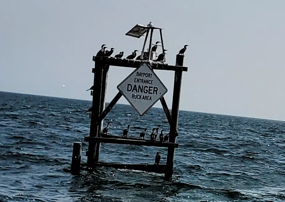 Bayport channel marker in the Gulf