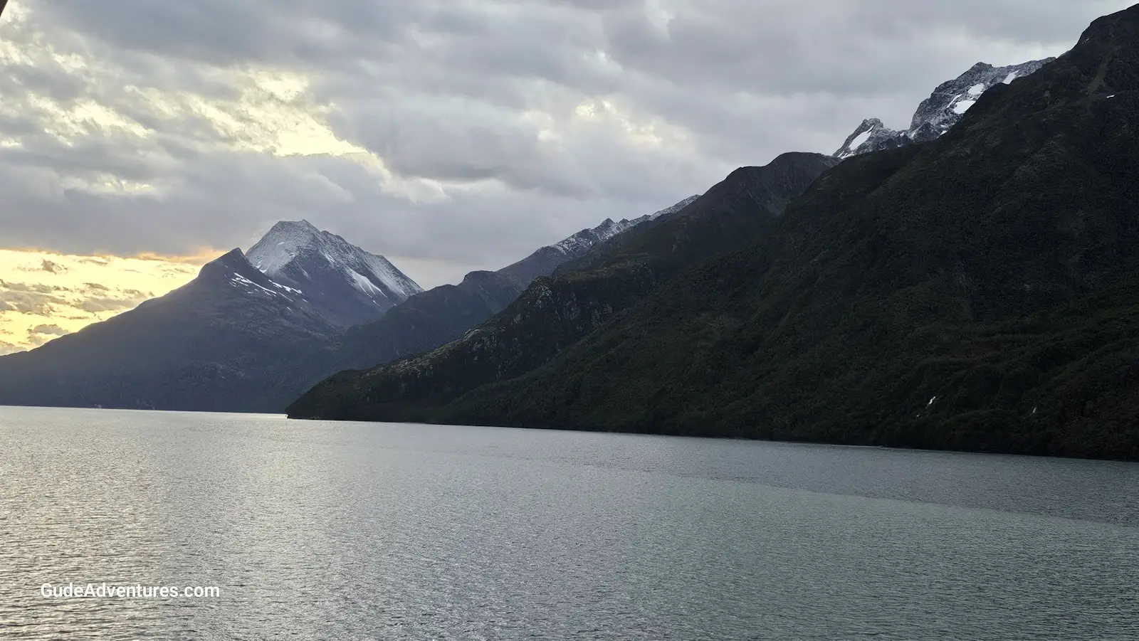 The Beagle Channel at sunrise