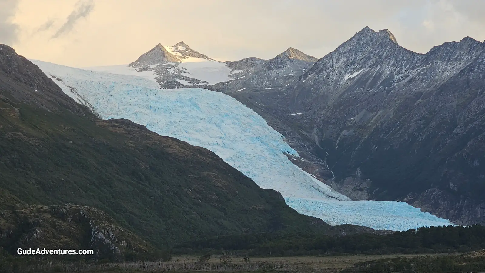 Glacier on the shore of the Beagle Channel