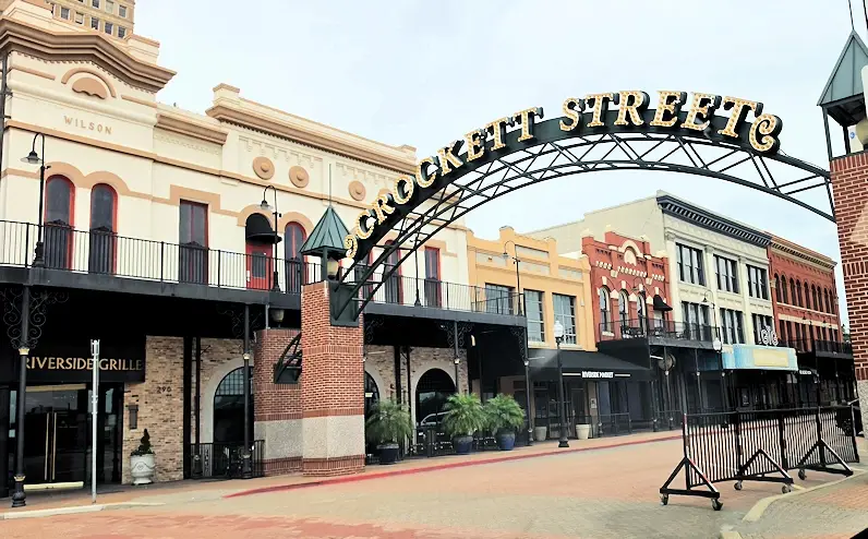 Crockett Street entertainment district.