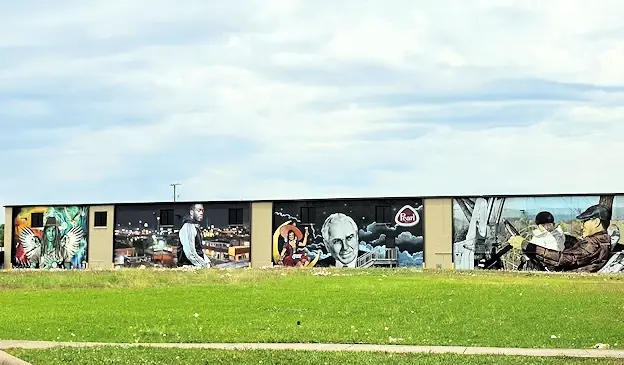 Mural of local celebrities.