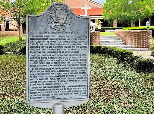 St Anthony Cathedral historical marker.