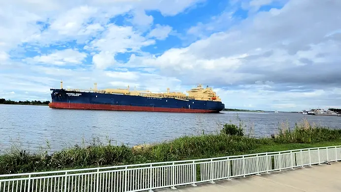 Oil tanker on the Neches River.