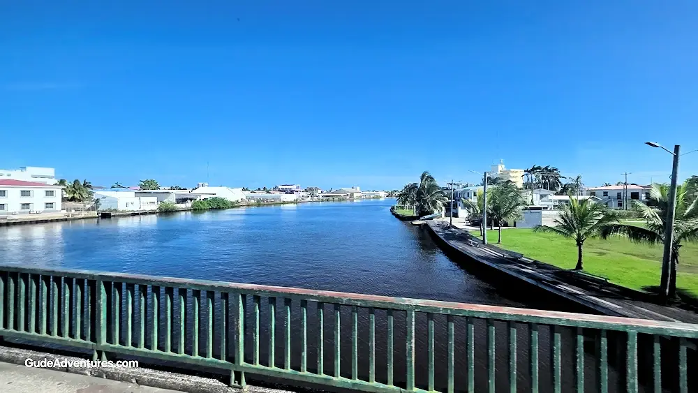 Haulover Creek passes through the center of Belize City