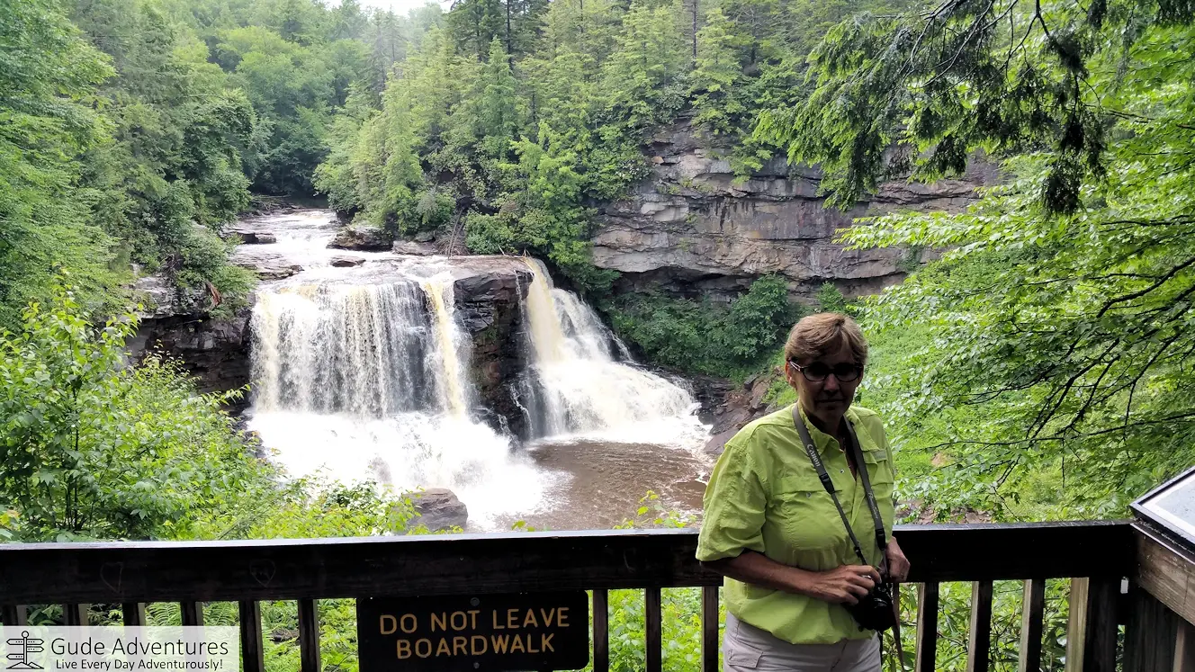 A view of Blackwater Falls from the lower deck