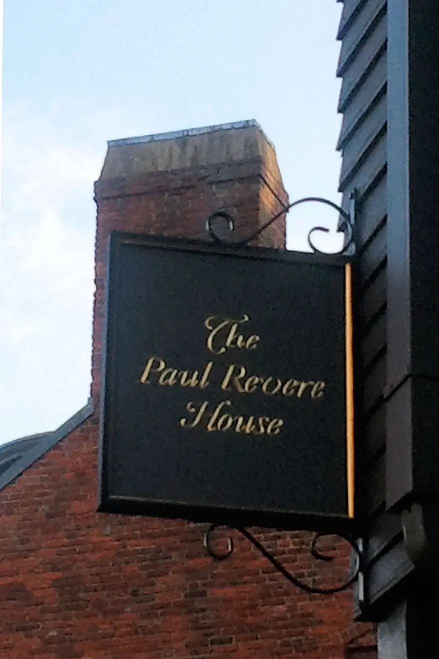 Paul Revere's house sign