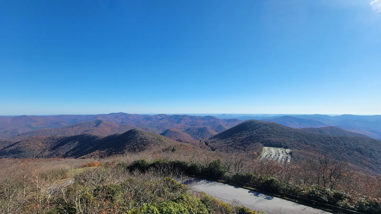 View of the surrounding mountains from Brasstown Bald
