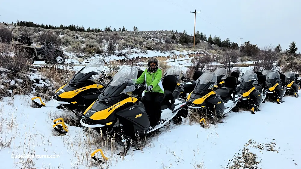 Snowmobiles at Heeney High Country Snowmobile Tours
