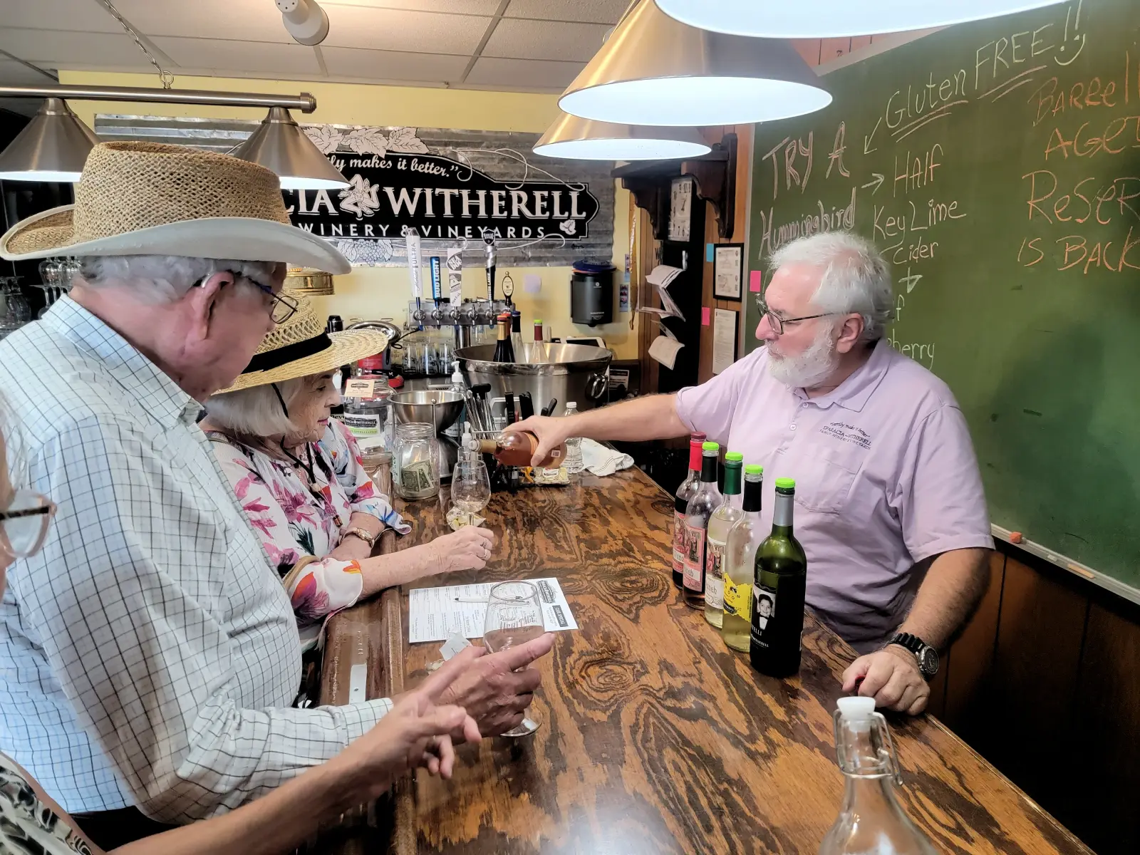 Wine tasting at Sparacia Witherell Family Winery