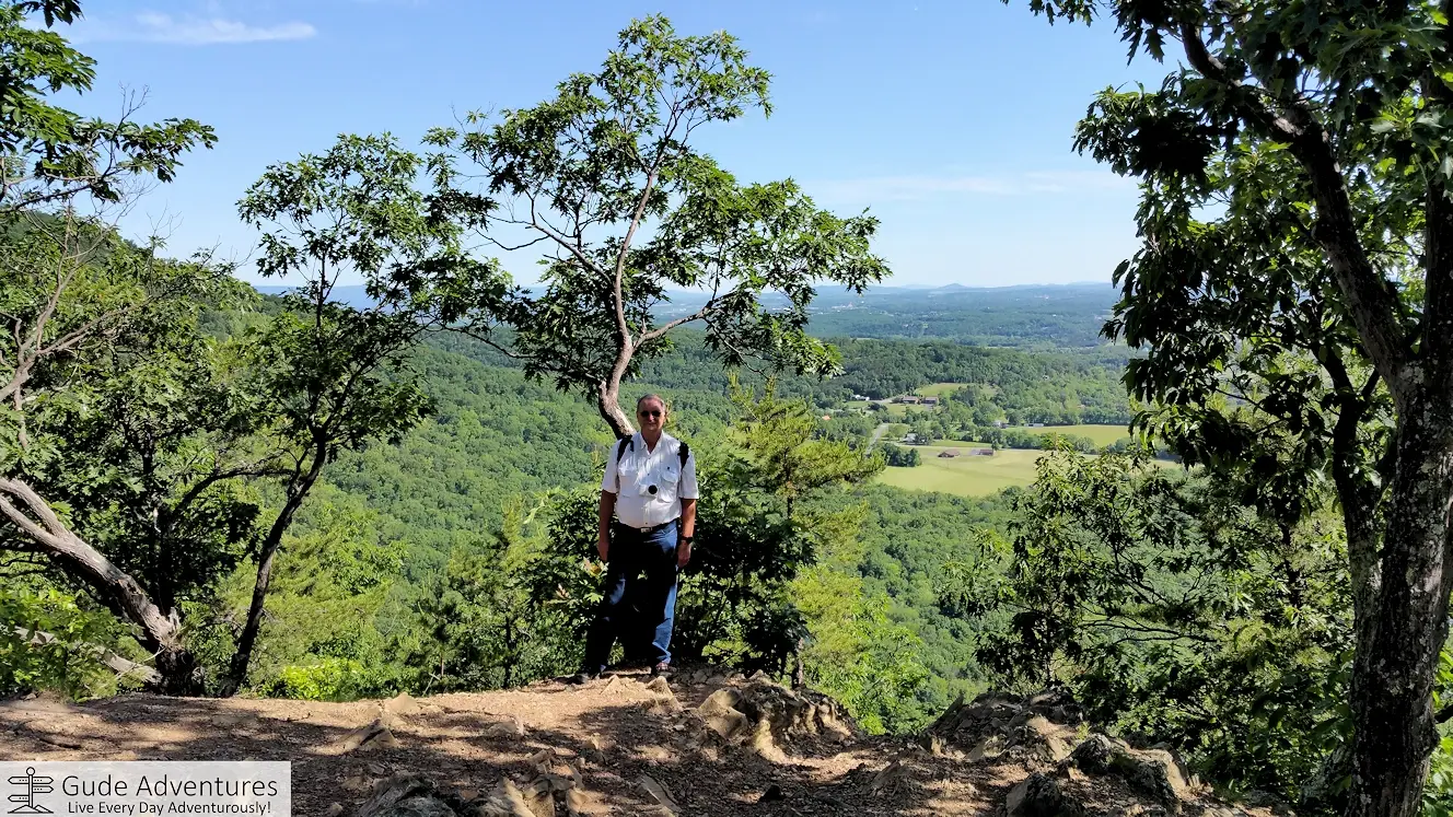 First overlook at the top of the mountain