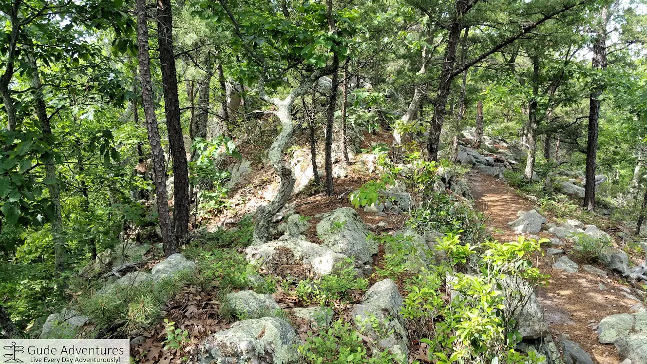 The mountain top begins to narrow as you head south