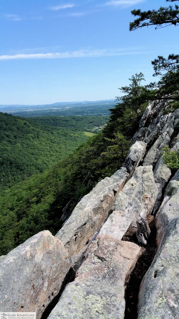 View to the north after crossing Buzzard Rock