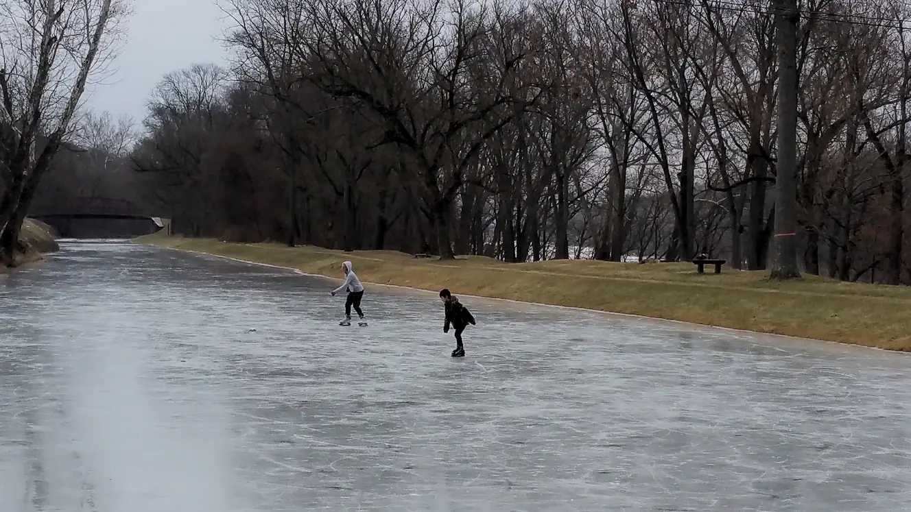 Ice skating on the C&O Canal