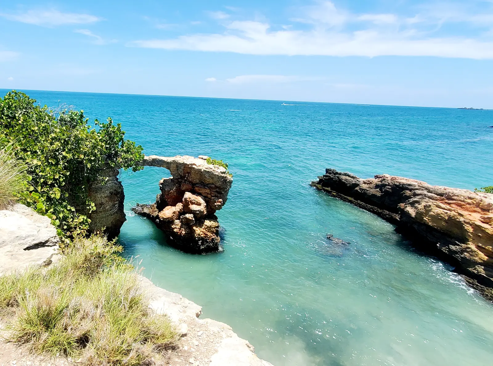 A natural arch near the lighthouse.