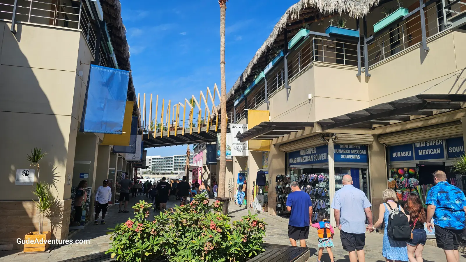 Shops near the tender boat pier