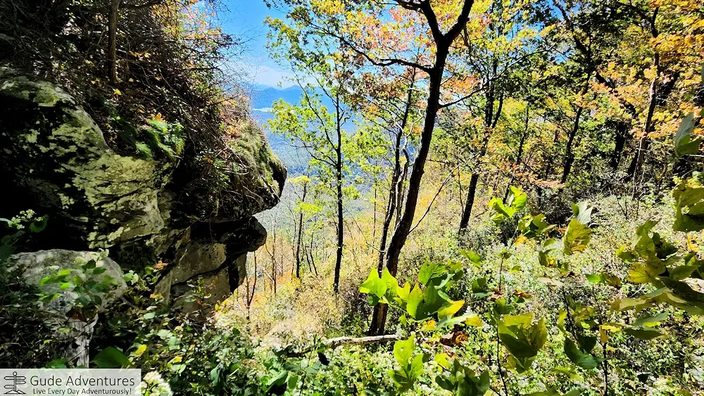 View from the lower trail of Caesars Head