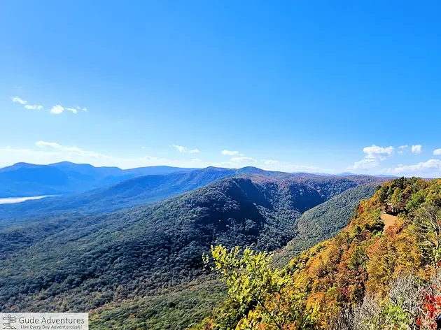 View from Caesars Head towards Raven Cliff Mountain