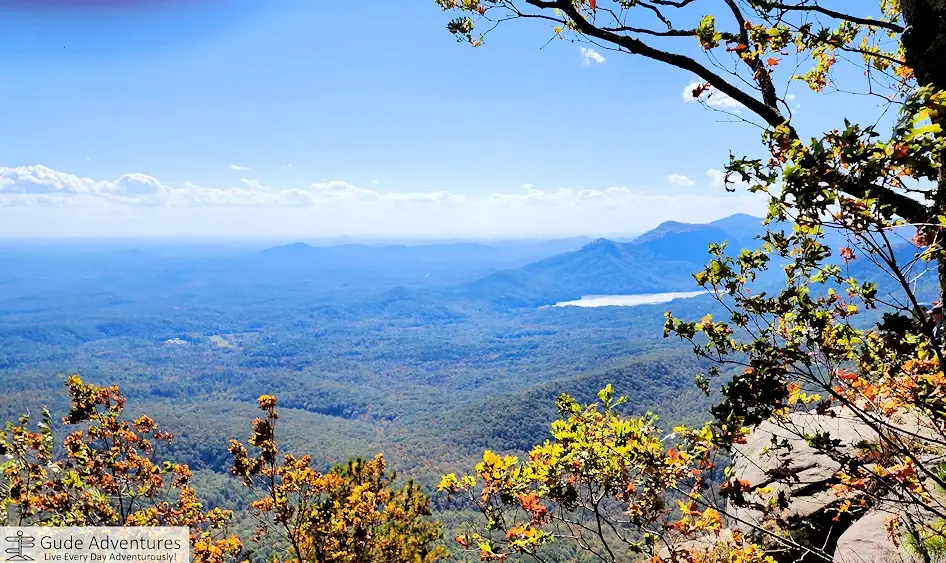 View from Caesars Head towards Table Rock and Pinnacle Mountain
