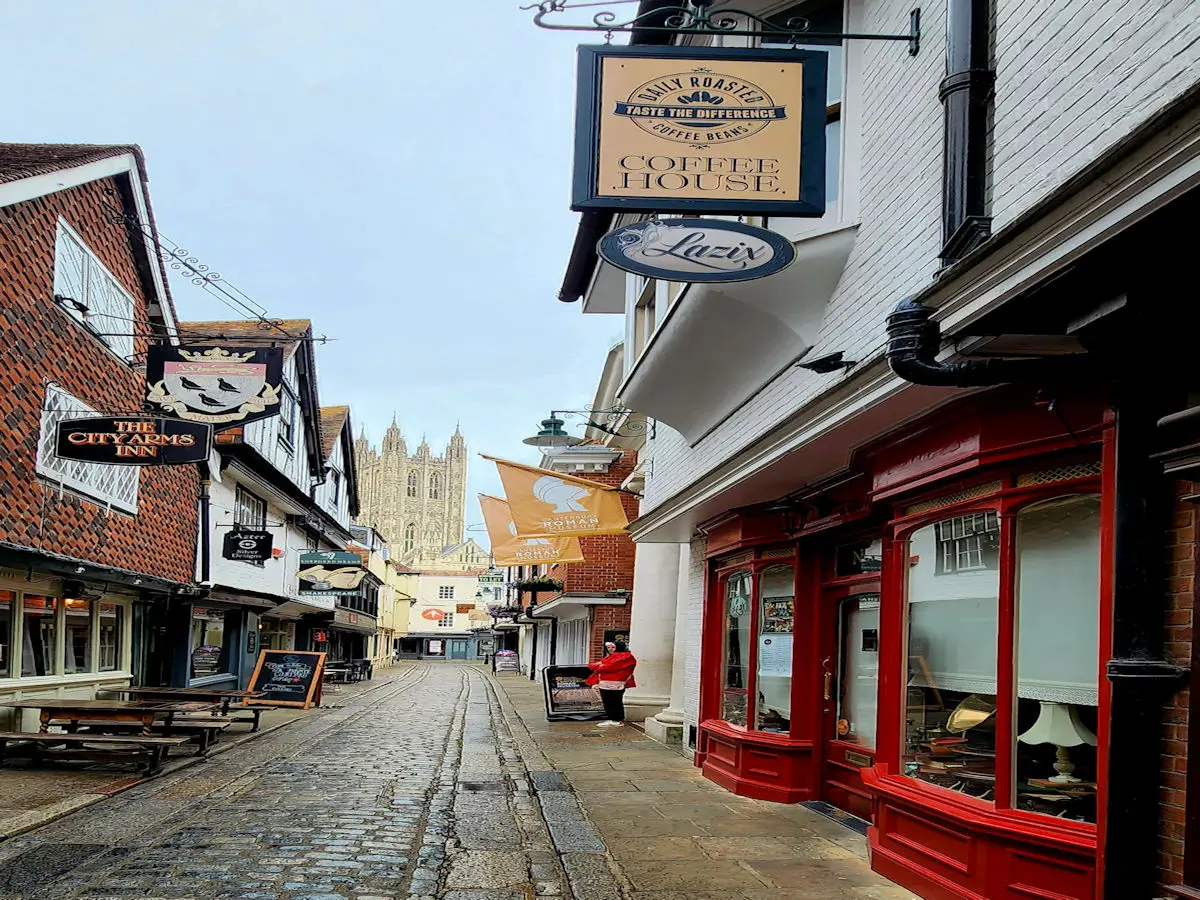 Butchery Lane with Canterbury Cathedral in the background