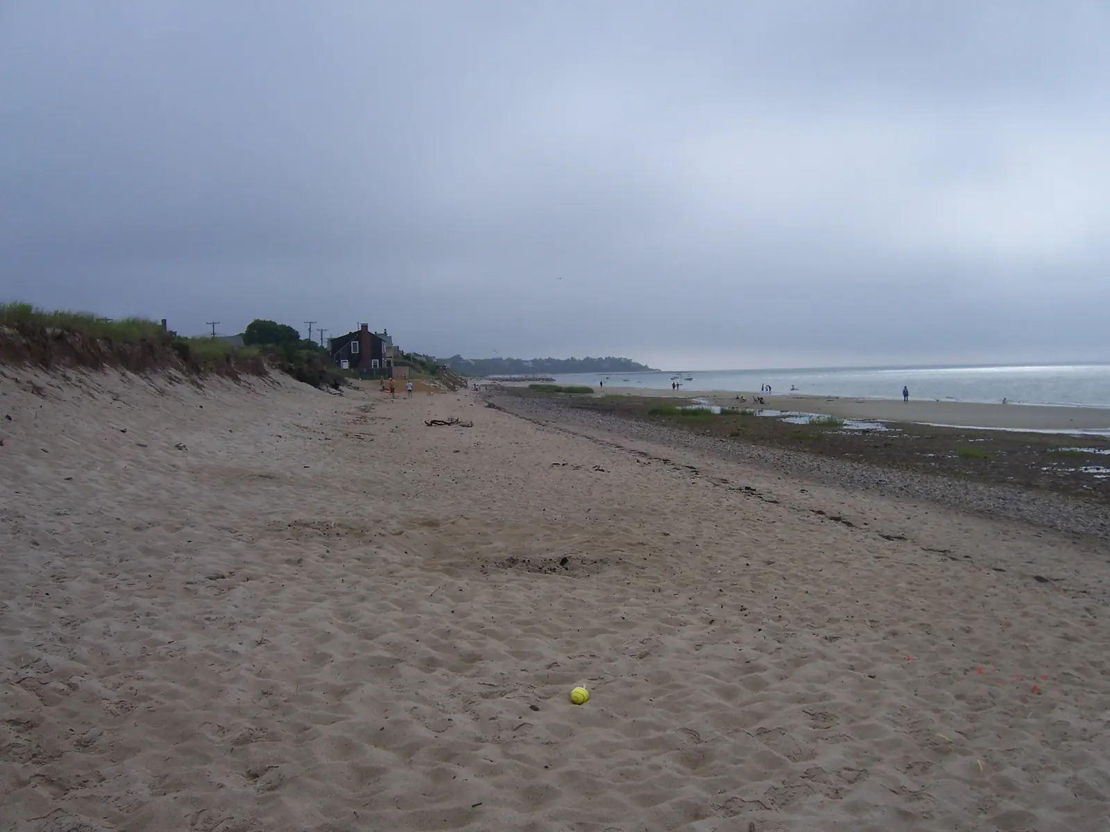 The beach on Cape Cod Bay at Brewster view towards Breakwater Beach