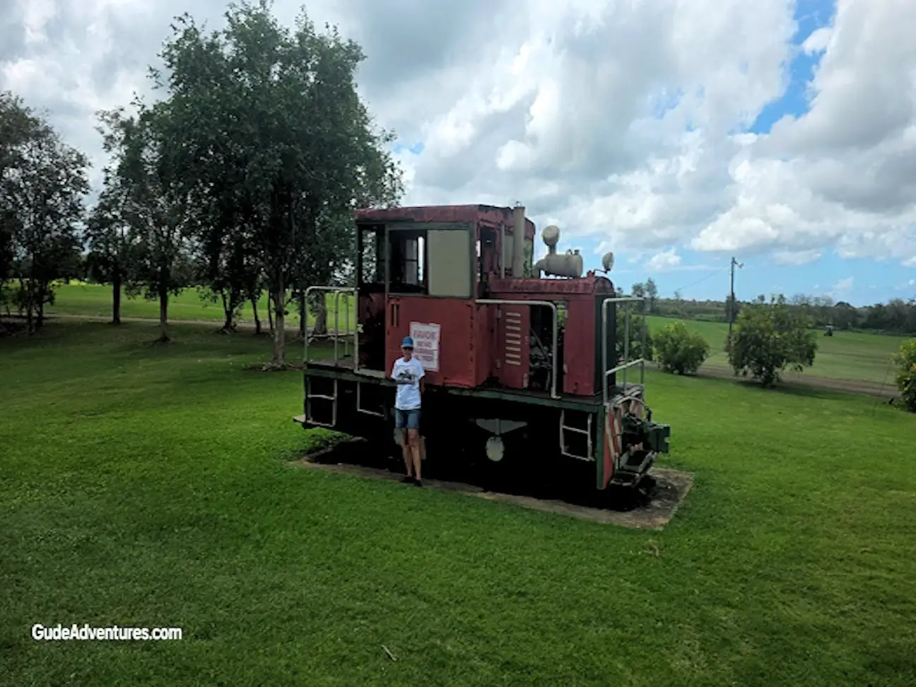 Old sugar train engine at Castillo Labadie (Palacete Los Moreau)
