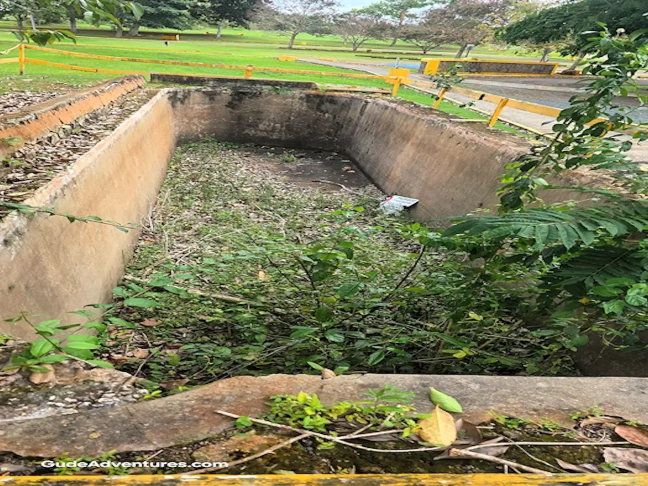 Abandoned pool at Castillo Labadie (Palacete Los Moreau)