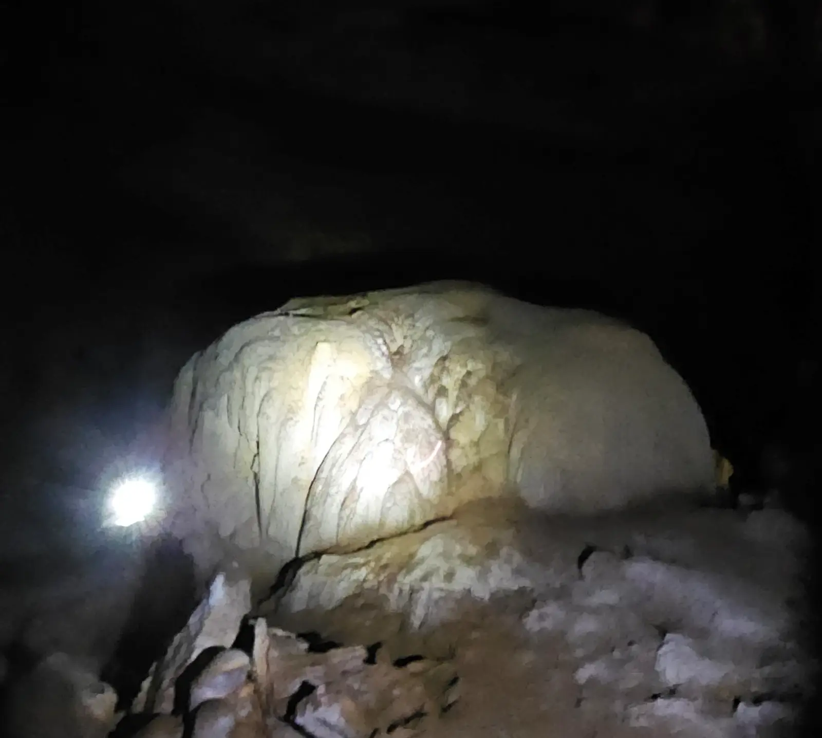 This stalagmite is 17 feet high