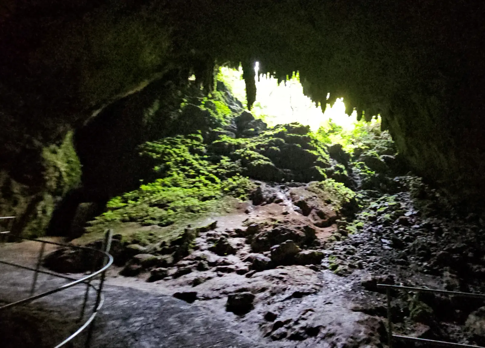 The north opening of the cave