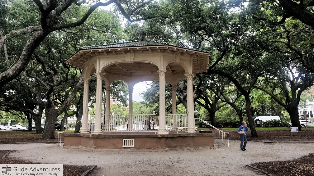 The Battery and White Point Garden gazebo