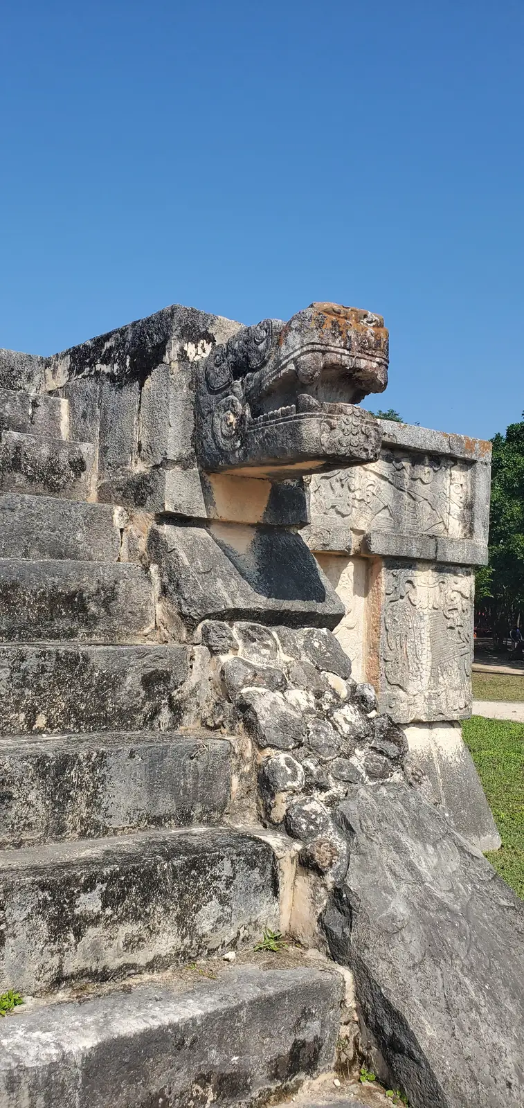 Carving on one of the temples.