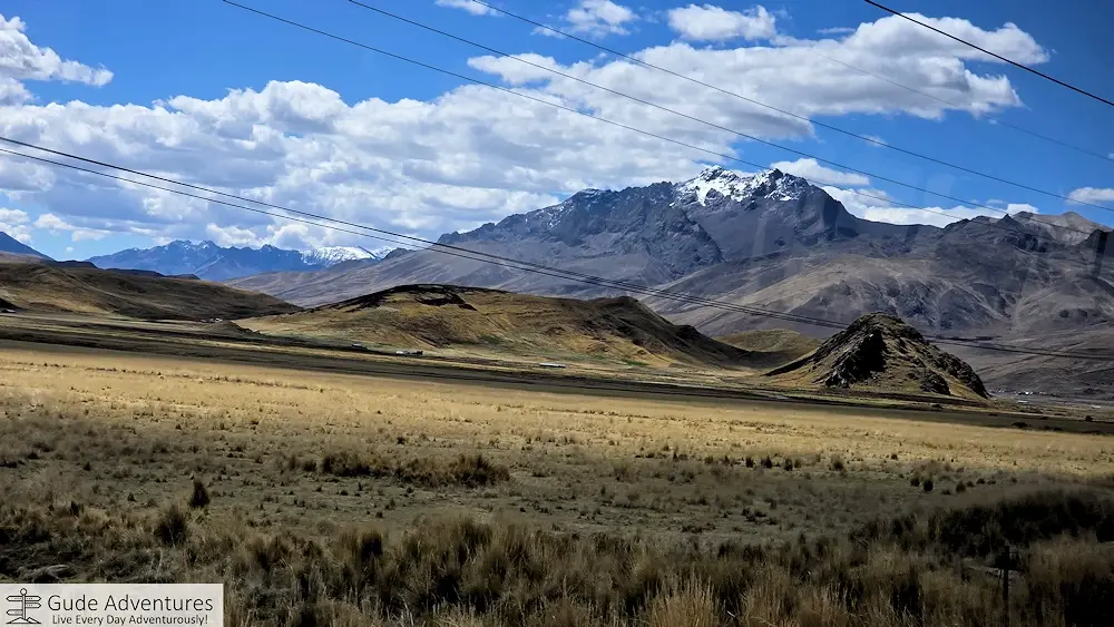 View of Cunurana mountain from the west