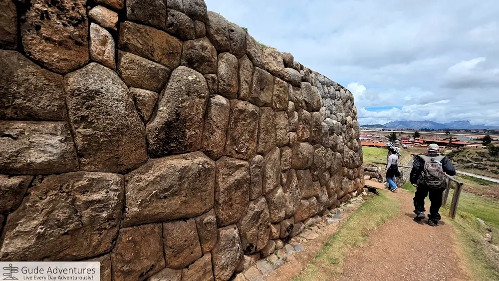 The wall of one on the terraces