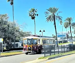 Trolley from downtown to Clearwater Beach
