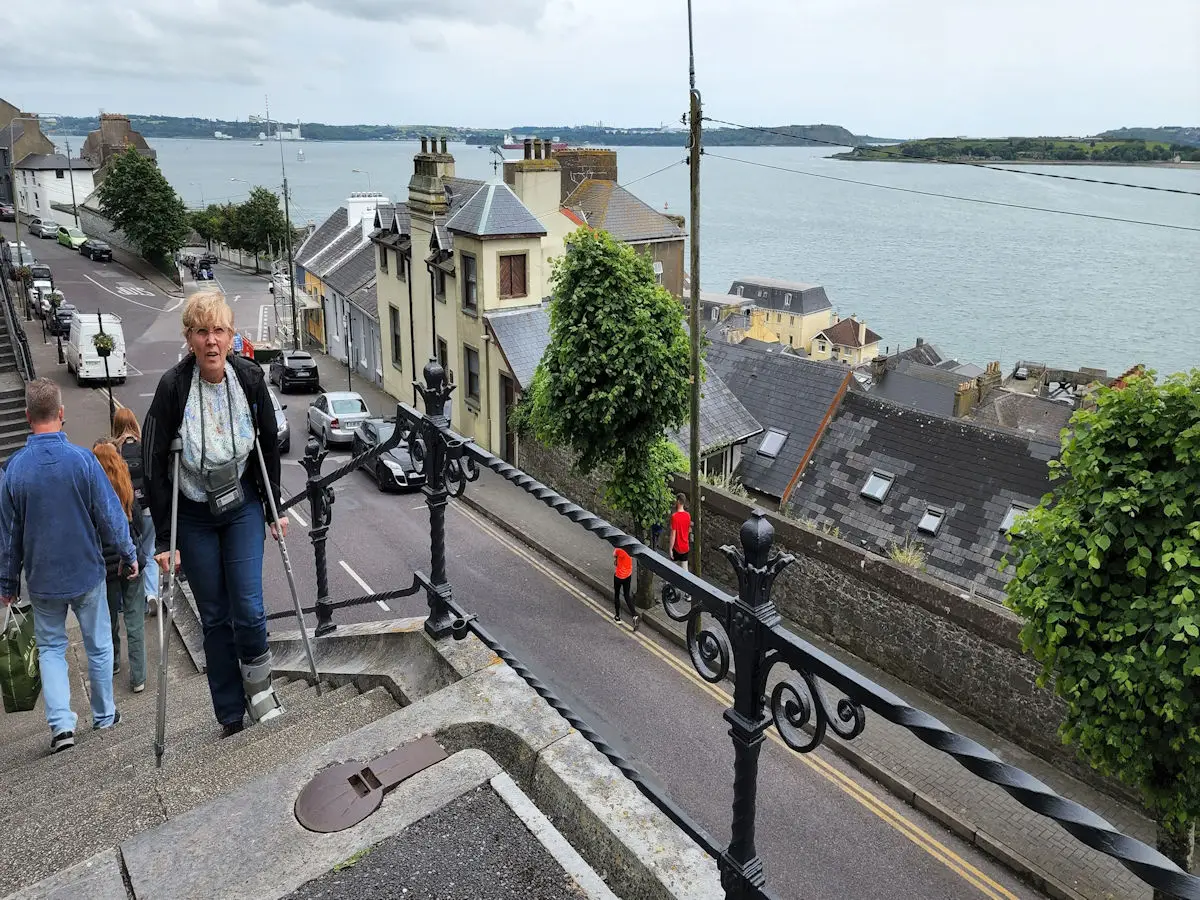 Stairs from the town up to the St Colman cathedral