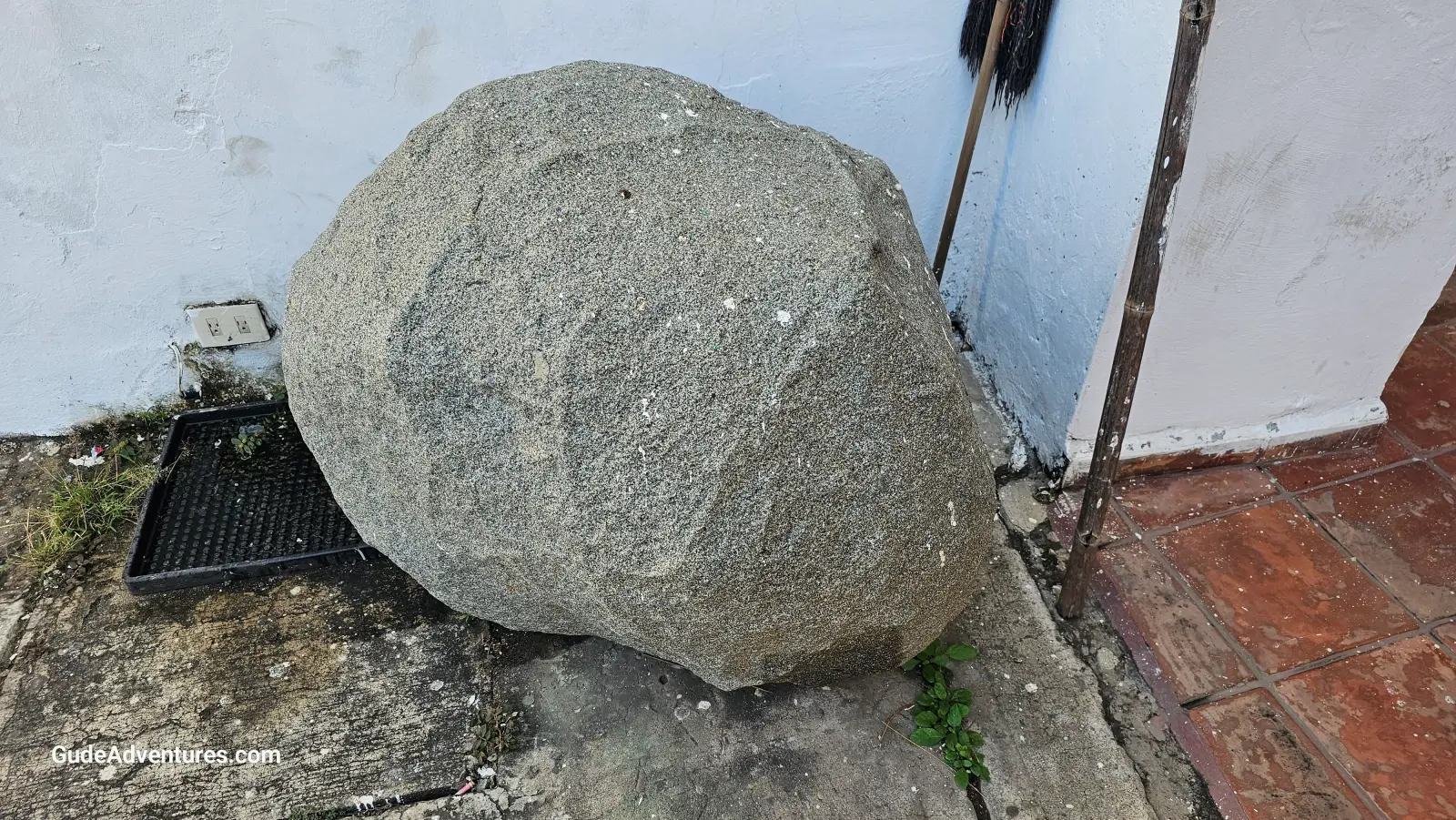 Stone with ancient petroglyphs on it inside the Municipio de Concordia Sinaloa