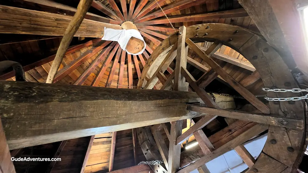 Ceiling inside the windmill