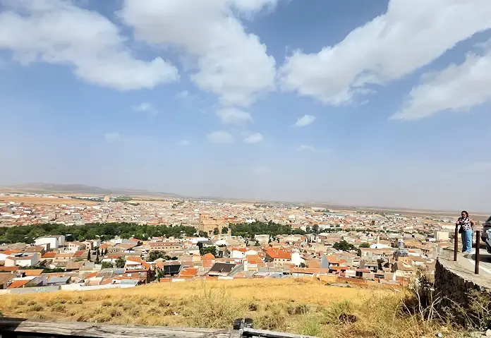 View of the town of Consuegra from the hilltop