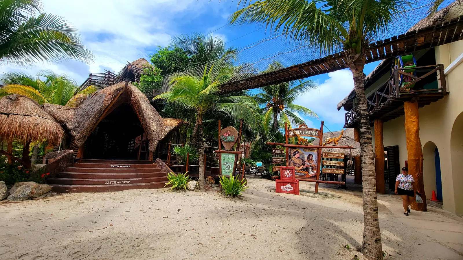 Aviary is located above the shops in the port.